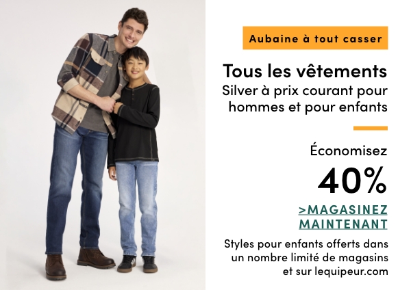  Aubaine à Tout Casser Tous les vêtements Silver à prix courant pour hommes et pour enfants économisez 40%