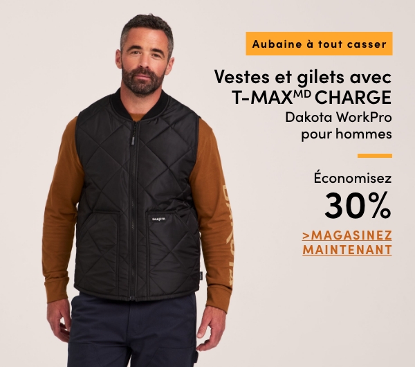 Aubaine à Tout Casser Manteaux et vestes avec T-MAX Charge Dakota WorkPro pour hommes économisez 30%