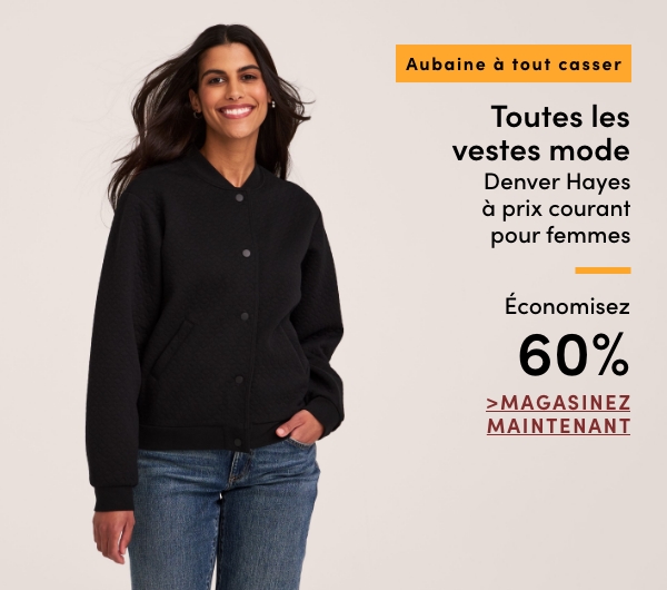 Aubaine à Tout Casser Toutes les vestes mode Denver Hayes à prix courant pour femmes économisez 60%