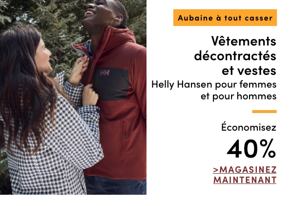 Aubaine à Tout Casser Vêtements décontractés et vestes Helly Hansen pour femmes et pour hommes économisez 40%