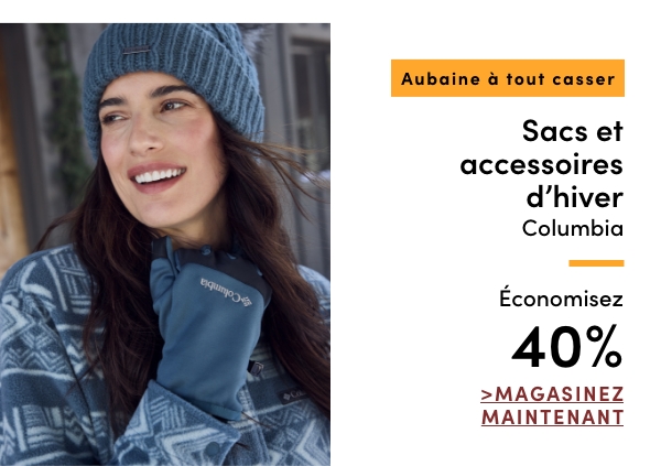 Sacs et accessoires d'hiver Columbia économisez 40%