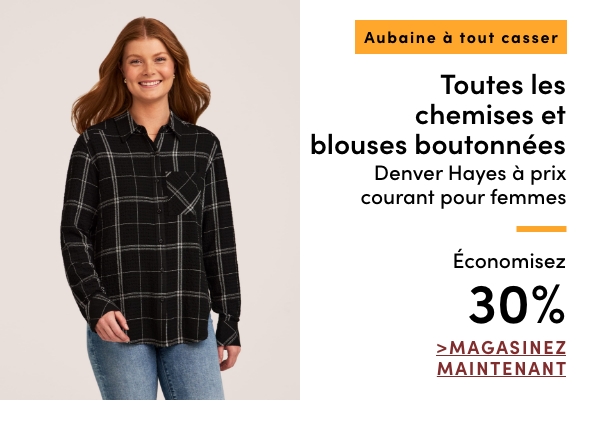 Toutes les chemises et blouses boutonnées Denver Hayes à prix courant pour femmes économisez 30%