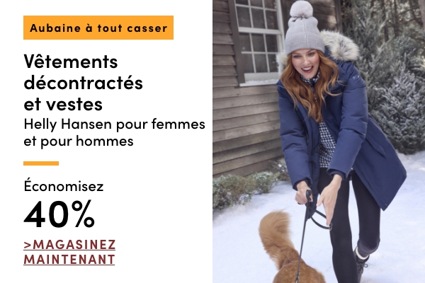 Aubaine à Tout Casser Vêtements décontractés et vestes Helly Hansen pour femmes et pour hommes économisez 40%