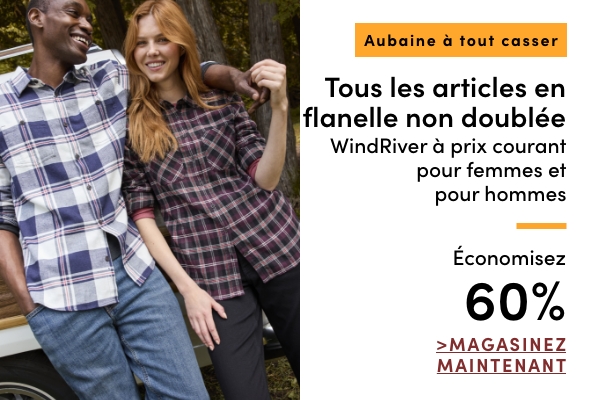  Aubaine à Tout Casser Tous les articles en flanelle non doublée WindRiver à prix courant pour femmes et pour hommes économisez 60%
