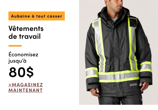 AUBAINE À TOUT CASSER Vêtements d'extérieur à haute visibilité avec isolation T-MAX HD3 Dakota WorkPro pour hommes économisez 80$