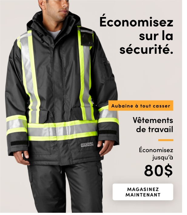 AUBAINE À TOUT CASSER Vêtements d'extérieur à haute visibilité avec isolation T-MAX HD3 Dakota WorkPro pour hommes économisez 80$