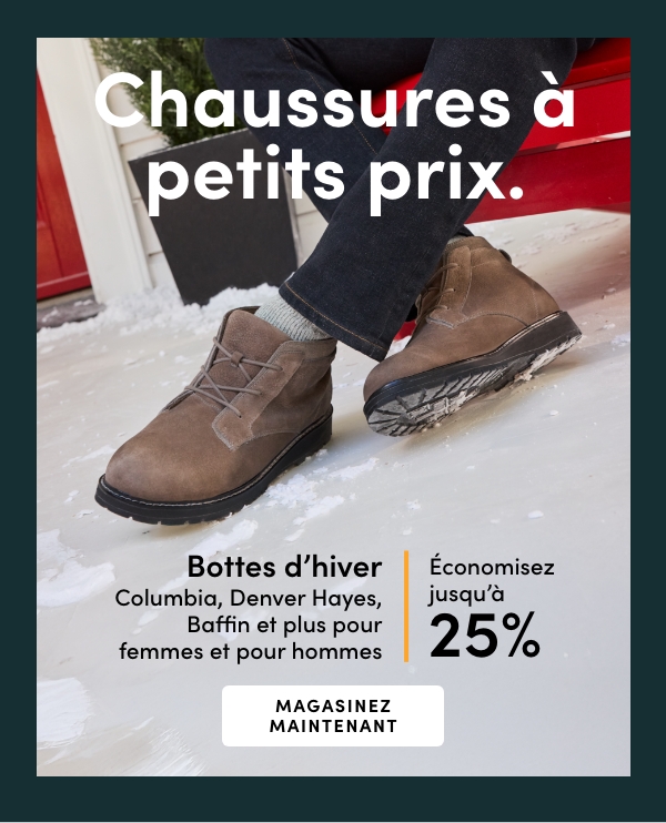  Bottes d'hiver Columbia, Denver Hayes, Baffin et plus pour femmes et pour hommes économisez jusqu'à 25%