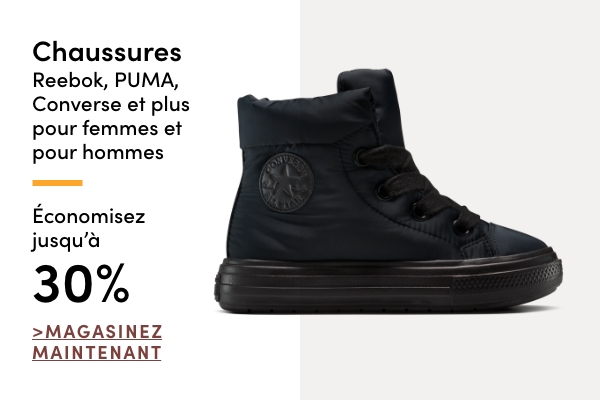Chaussures Reebok, Puma, Converse et plus pour femmes et pour hommes économisez jusqu'à 30%