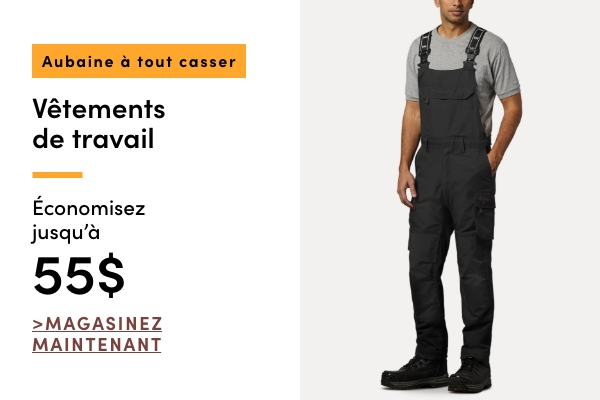Aubaine à Tout Casser Vêtements de travail économisez jusqu'à 55 $