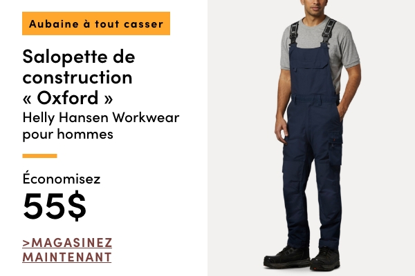 Aubaine à Tout Casser Salopette de construction Oxford Helly Hansen Workwear pour hommes économisez 55 $