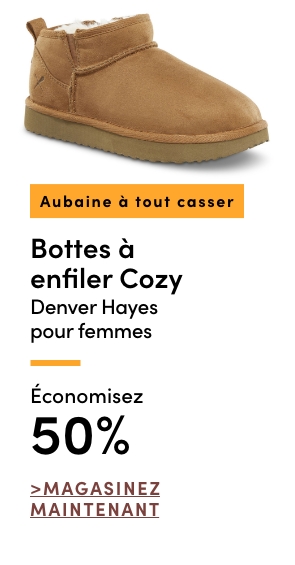 Aubaine à Tout Casser Bottes à enfiler Cozy Denver Hayes pour femmes économisez 50 %