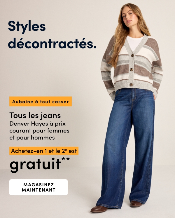 Aubaine à Tout Casser Tous les jeans Denver Hayes à prix courant pour femmes et pour hommes achetez-en 1 et le 2e est GRATUIT*