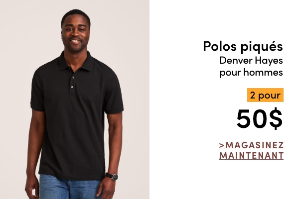 Polos piqués Denver Hayes à prix courant pour hommes 2 pour 50 $