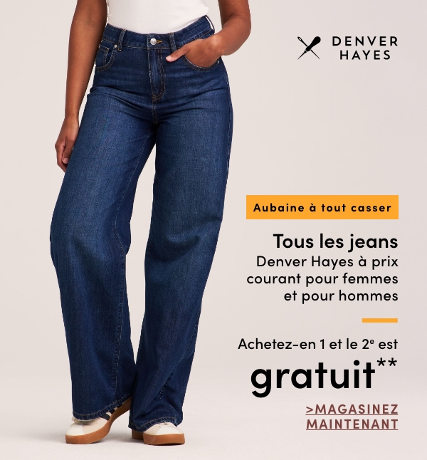 Door Crasher All Regular-Priced Women's + Men's Denver Hayes Jeans Buy one get one free*