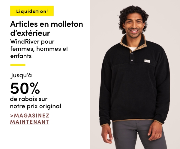 Articles en molleton d'extérieur WindRiver pour femmes, hommes et enfants en liquidation jusqu'à 50% de rabais sur notre prix original