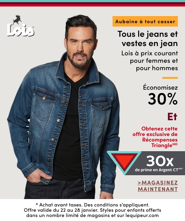 Carte de crédit Triangle : 30x l'Argent CT(MD) en prime pour Lois