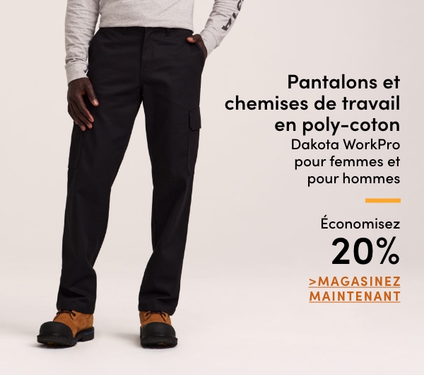 Pantalons et chemises de travail en poly-coton Dakota WorkPro pour femmes et pour hommes économisez 20%