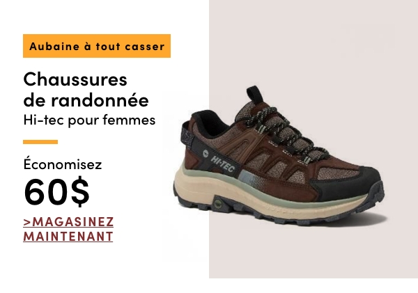 Aubaine à Tout Casser Chaussures de randonnée Hi-tec pour femmes économisez 60$