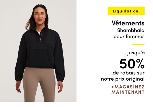 Vêtements Shambhala pour femmes en liquidation jusqu'à 50% de rabais sur notre prix original