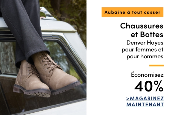 Aubaine à Tout Casser Chaussures et bottes Denver Hayes pour femmes et pour hommes économisez 40%