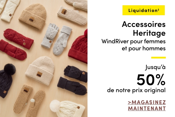 Accessoires Heritage WindRiver pour femmes et pour hommes en liquidation‡ jusqu'à 50 % de rabais sur notre prix original