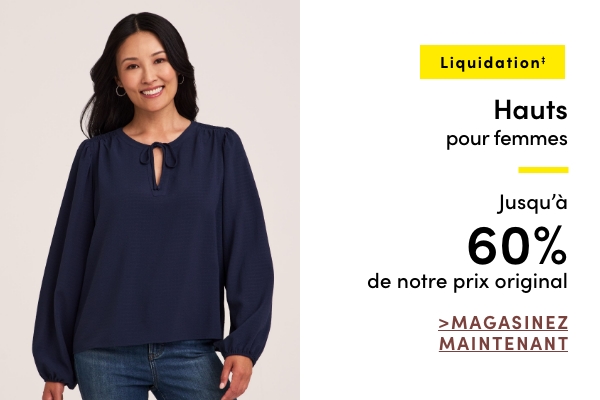 Hauts pour femmes en liquidation‡ jusqu'à 60 % de rabais sur notre prix original