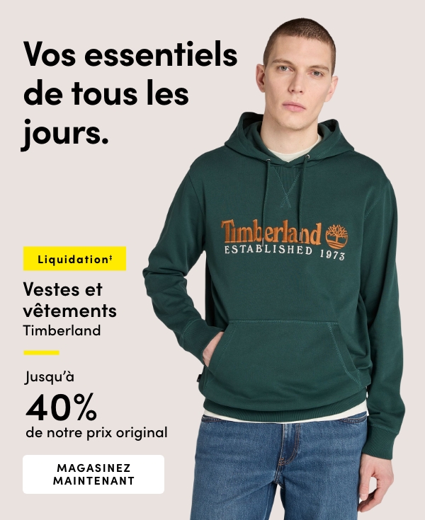 Vestes et vêtements Timberland en liquidation‡ jusqu'à 40 % de rabais sur notre prix original