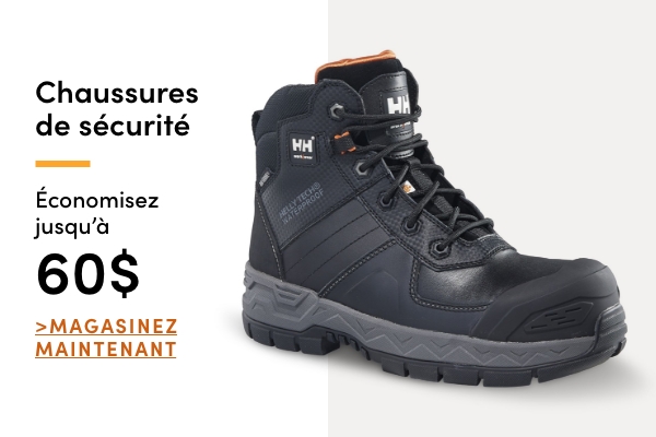 Économisez jusqu'à 60 % sur les chaussures de sécurité