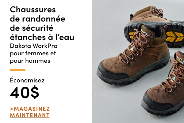 Chaussures de randonnée de sécurité étanches à l'eau Dakota WorkPro pour femmes et pour hommes économisez 40 $