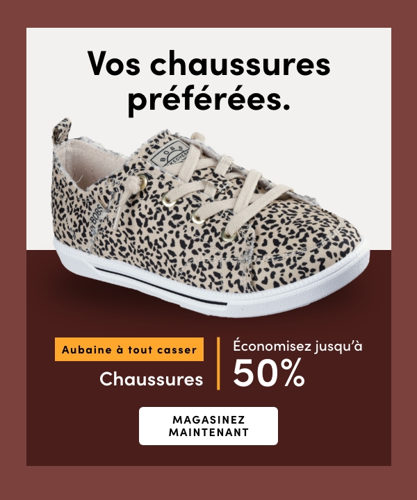 Aubaine à Tout Casser Économisez jusqu'à 50 % sur les chaussures