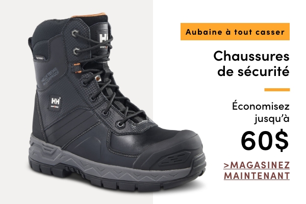 Économisez jusqu'à 60 % sur les chaussures de sécurité