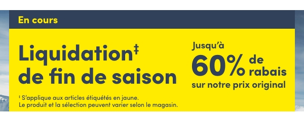 Liquidation de fin de saison