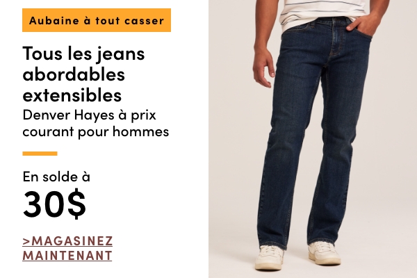 Aubaine à Tout Casser Tous les jeans abordables extensibles Denver Hayes à prix courant pour hommes en solde à 30 $