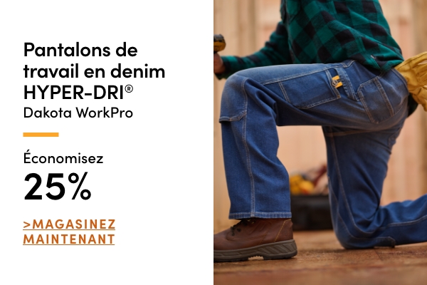 Pantalons de travail en denim Hyper-Dri Dakota WorkPro économisez 25 %