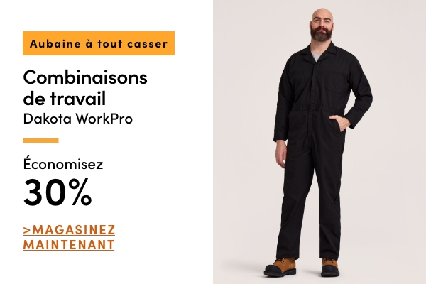 Aubaine à Tout Casser Combinaisons de travail Dakota WorkPro économisez 30 %