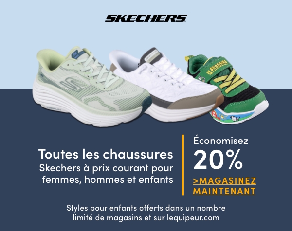 Toutes les chaussures Skechers à prix courant pour femmes, hommes et enfants économisez 20 %