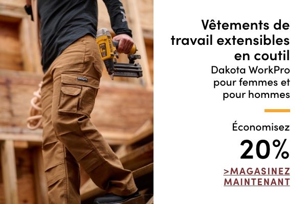 Vêtements de travail extensibles en coutil Dakota WorkPro pour femmes et pour hommes économisez 20 %