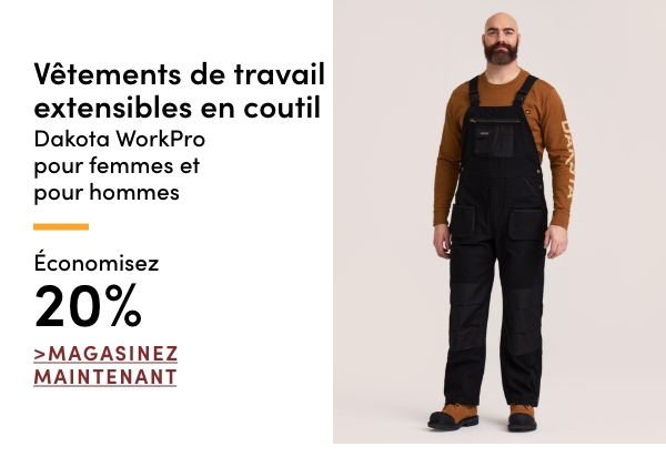 Vêtements de travail extensibles en coutil Dakota WorkPro pour femmes et pour hommes économisez 20 %