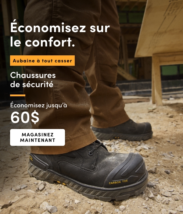 Économisez jusqu'à 60 $ sur les chaussures de sécurité