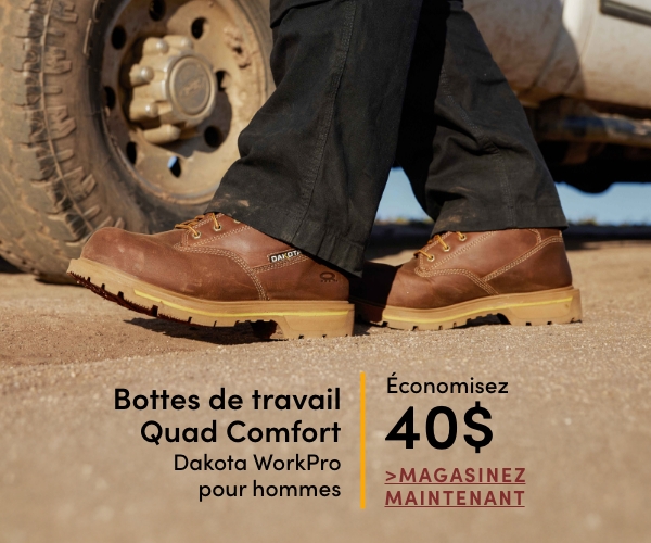 Bottes de travail Quad Comfort Dakota WorkPro pour hommes économisez 40 $