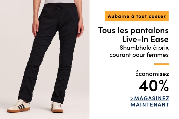 Aubaine à Tout Casser Tous les pantalons Live In Ease Shambhala à prix courant pour femmes économisez 40 %