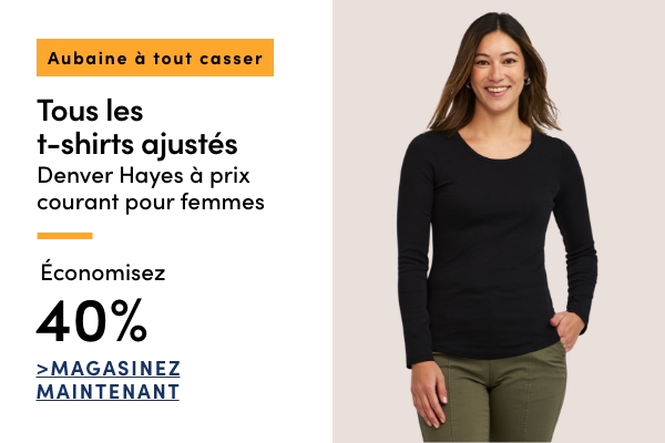 Aubaine à Tout Casser Tous les t-shirts ajustés Denver Hayes à prix courant pour femmes économisez 40 %