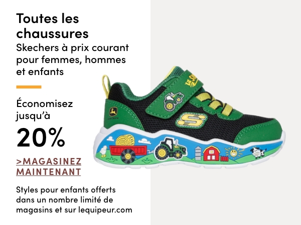 Toutes les chaussures Skechers à prix courant pour femmes, hommes et enfants économisez 20 %
