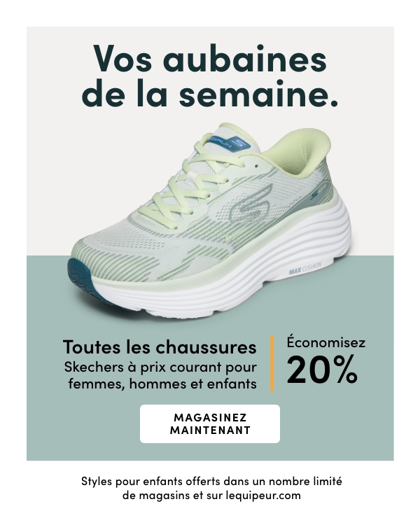 Toutes les chaussures Skechers à prix courant pour femmes, hommes et enfants économisez 20 %