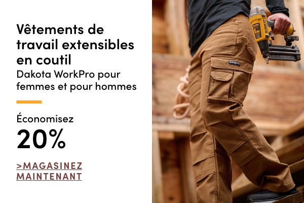Vêtements de travail extensibles en coutil Dakota WorkPro pour femmes et pour hommes économisez 20 %