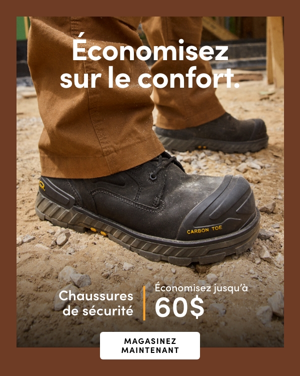 Économisez jusqu'à 60 $ sur les chaussures de sécurité