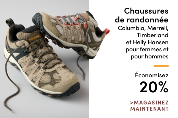 Chaussures de randonnée Columbia, Merrell, Timberland et Helly Hansen pour femmes et pour hommes économisez 20 %
