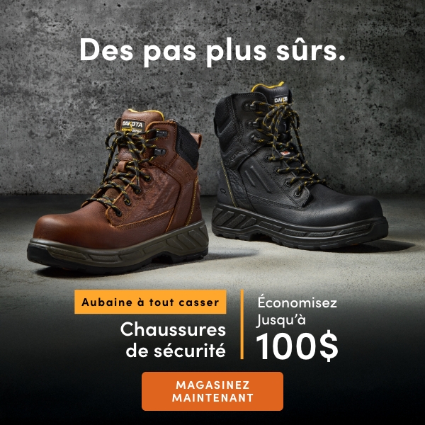 Aubaine à Tout Casser Bottes de travail économisez jusqu'à 100 $