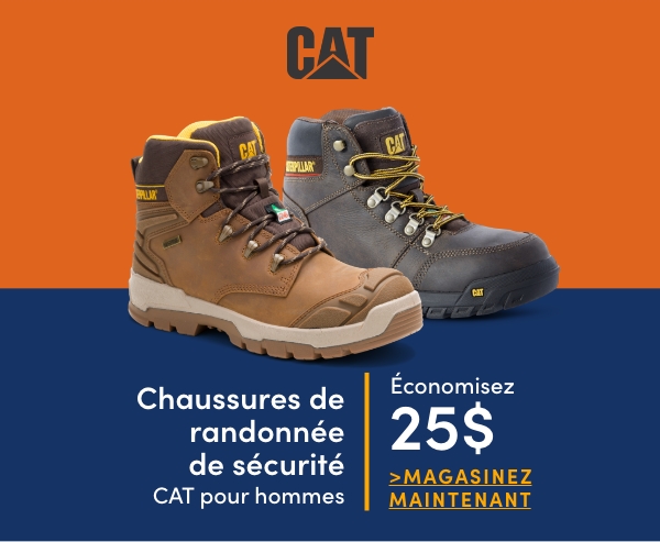 Chaussures de randonnée de sécurité Cat pour hommes économisez 25 $