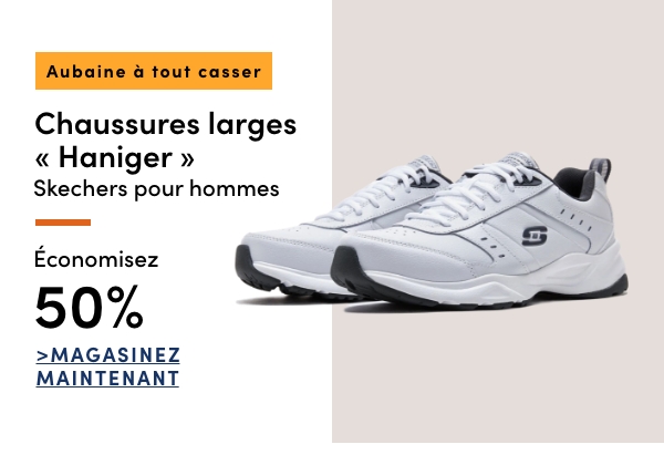 Aubaine à Tout Casser Chaussures larges Haniger Skechers pour hommes économisez 50 %